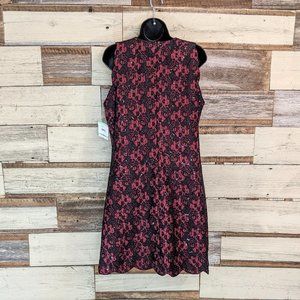 Anne Klein Dresses - Anne Klein Red w/ Black Sequins Dress sz 8 NWT Anne Klein Dresses - Anne Klein Red w/ Black Sequins Dress sz 8 NWT